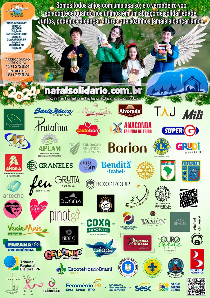 Cartaz Natal Solidário 2024 Curitiba