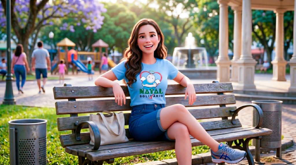 Garota na praça